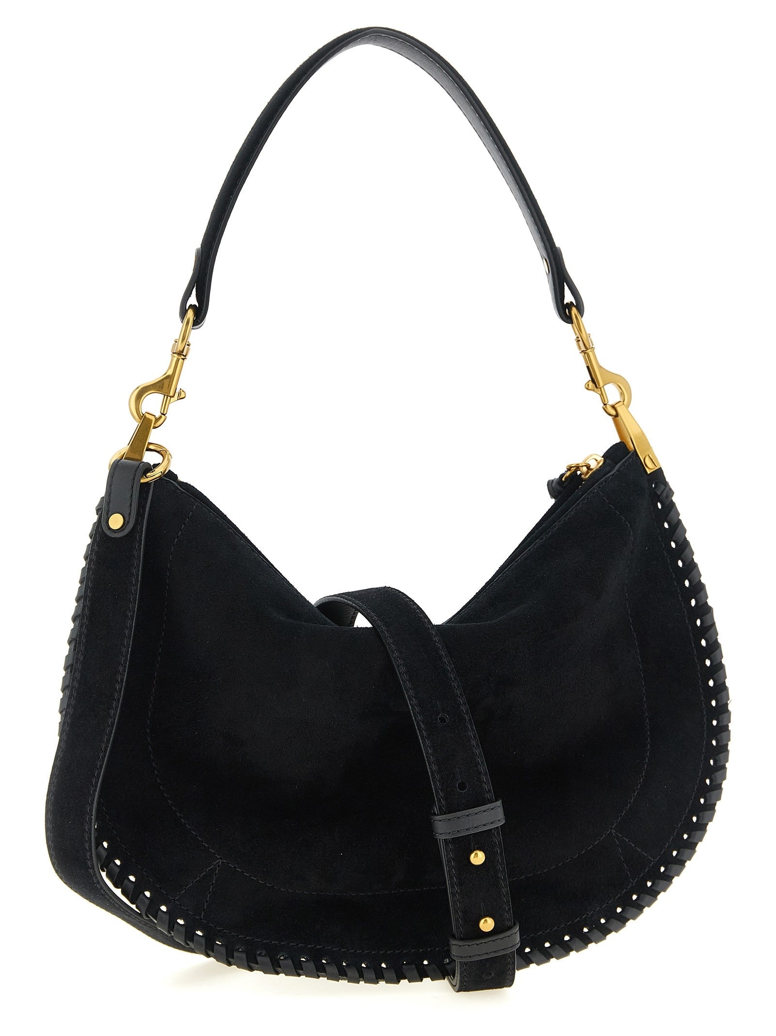 ISABEL MARANT Oskan Soft Zip Handbag Black