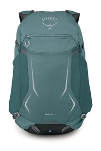 Teal osprey unisex zaino hikelite 32 backpack with gray accents and white stitching details for hiking use
