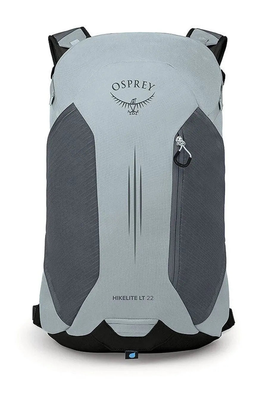 Osprey unisex zaino hikelite lt silver backpack in light gray and dark gray with black accents for hiking