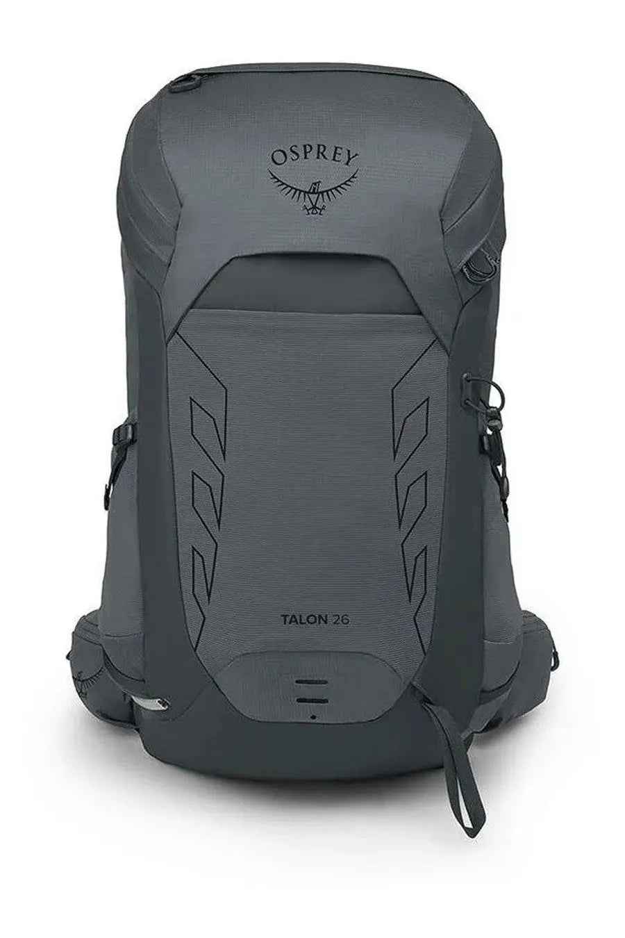 Dark gray osprey talon 28 backpack with sleek modern design and subtle geometric patterns on front panel
