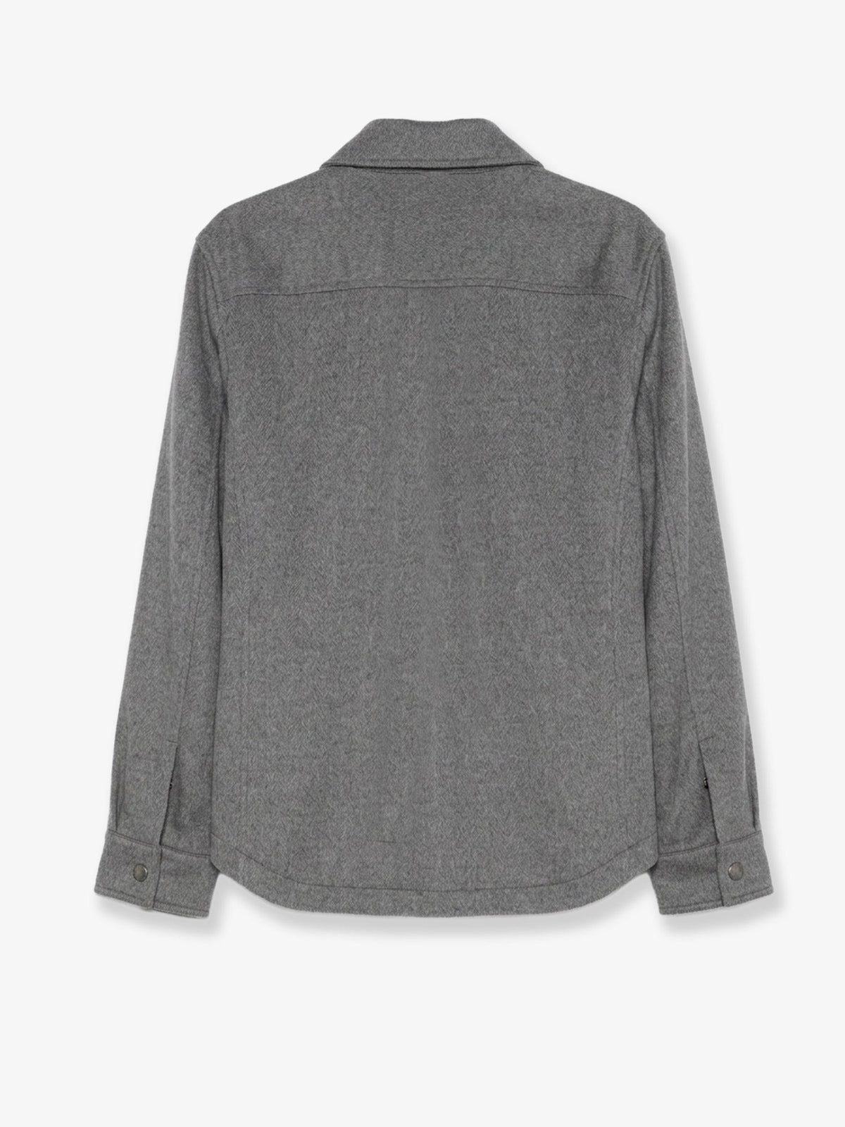Brunello Cucinelli Men's Outerwear Lightweight Virgin Wool Cloth Shirt Grey