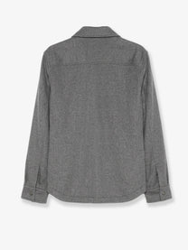 Brunello Cucinelli Men's Outerwear Lightweight Virgin Wool Cloth Shirt Grey