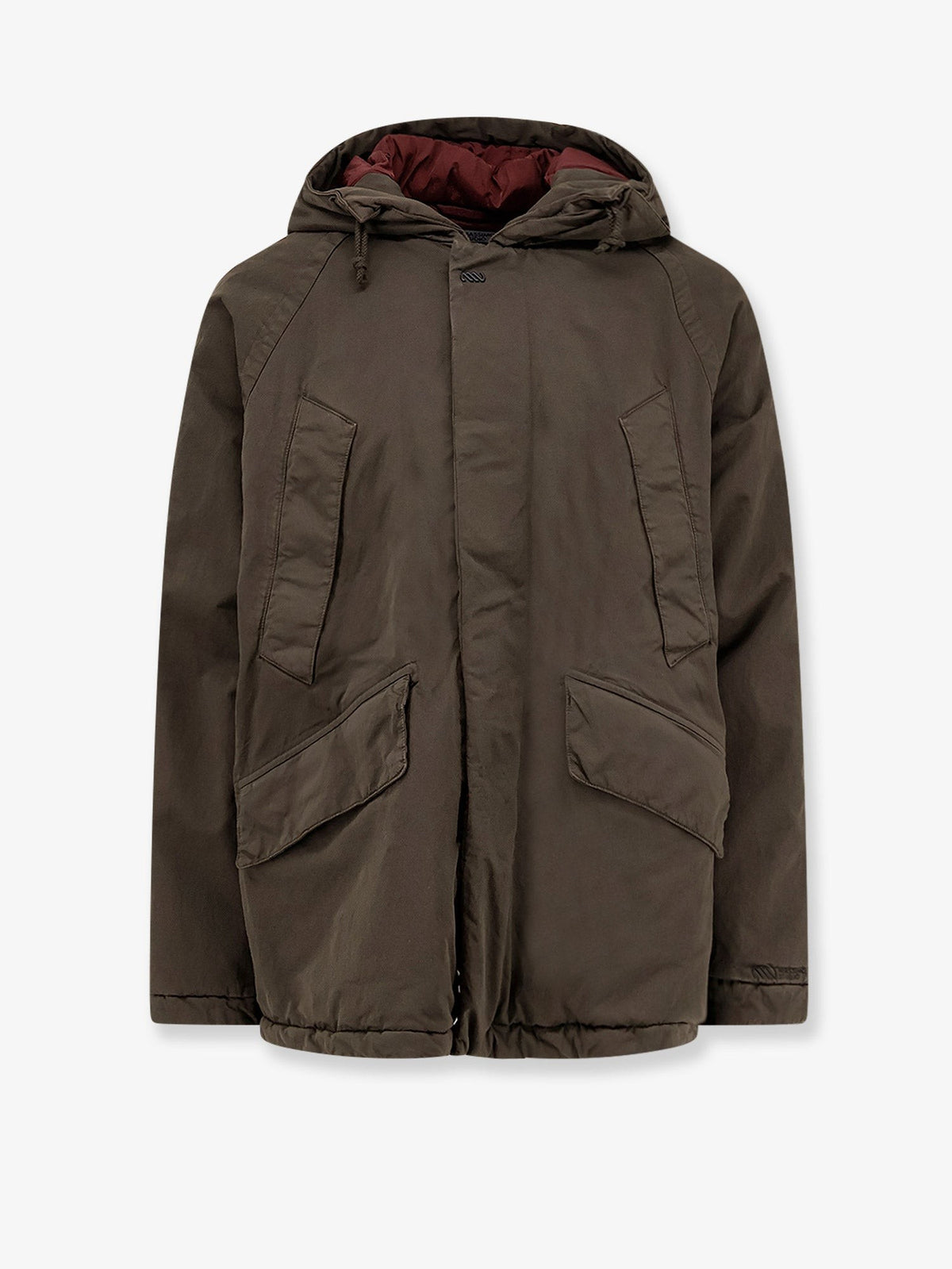 Massimo Osti Men's Outerwear Medium Fine Cotton Blend Jacket Brown