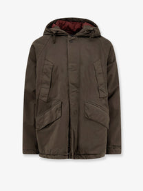 Massimo Osti Men's Outerwear Medium Fine Cotton Blend Jacket Brown