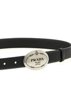 PRADA Oval Buckle Belt Black, view 3