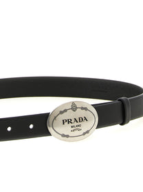 PRADA Oval Buckle Belt Black