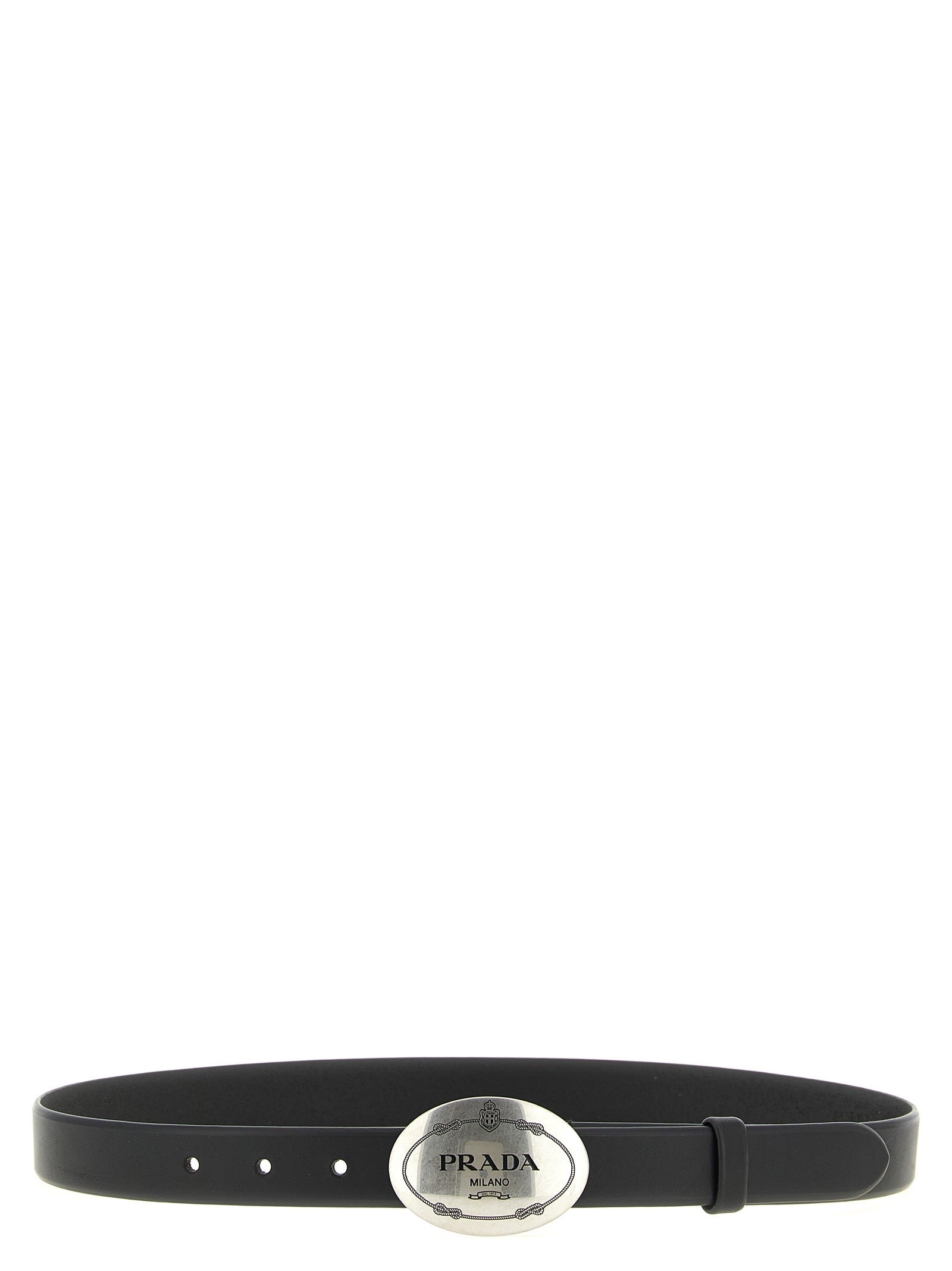 PRADA Oval Buckle Belt Black