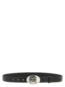 PRADA Oval Buckle Belt Black