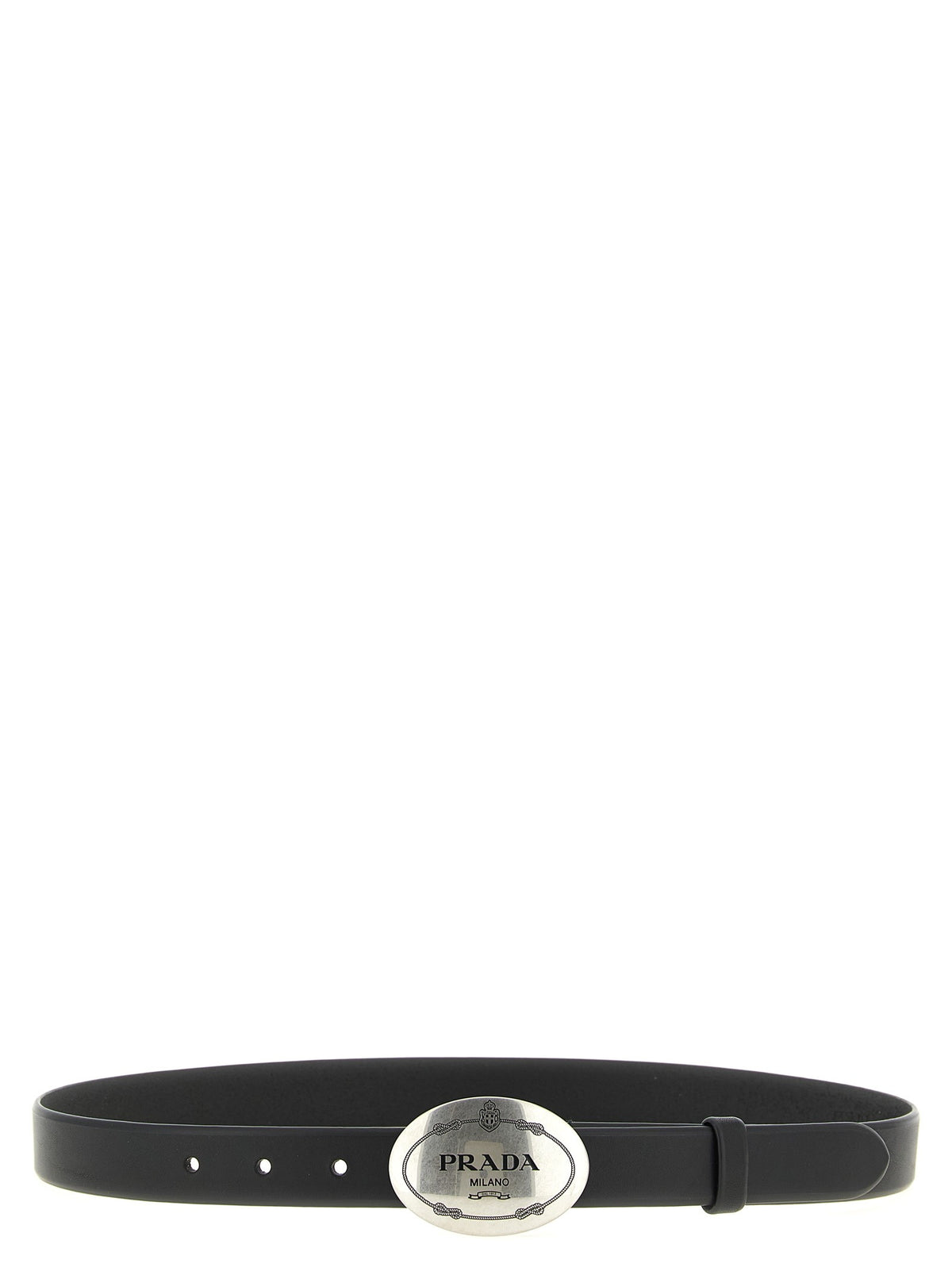 PRADA Oval Buckle Belt Black