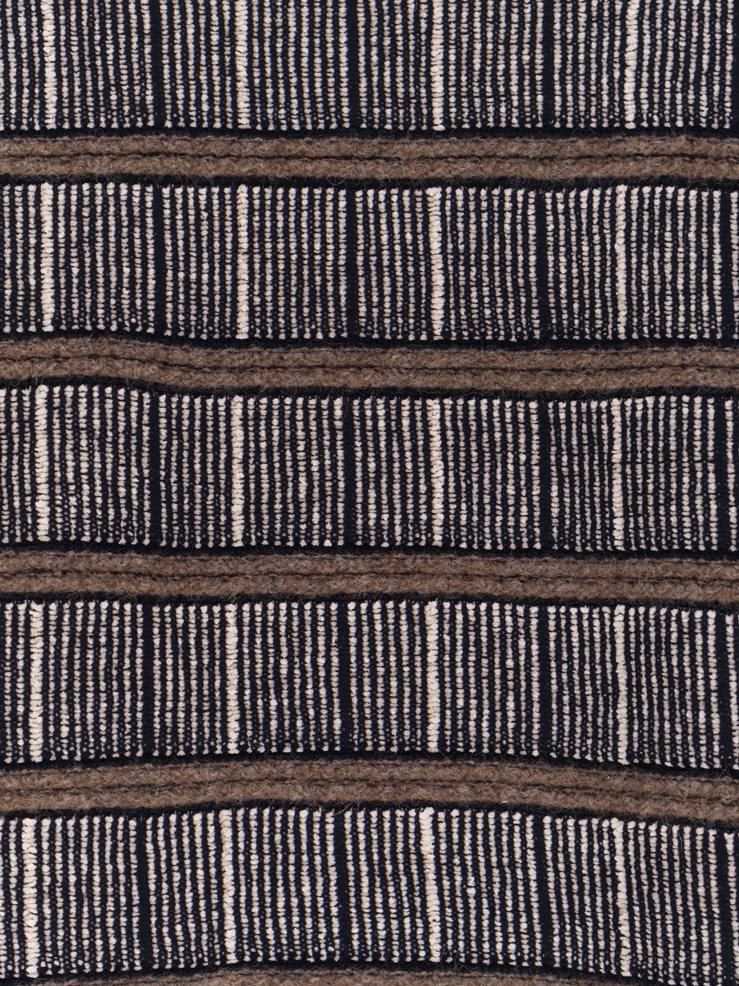 Giorgio Armani Men's Over Striped Virgin Wool and Silk Sweater Black