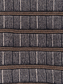 Giorgio Armani Men's Over Striped Virgin Wool and Silk Sweater Black