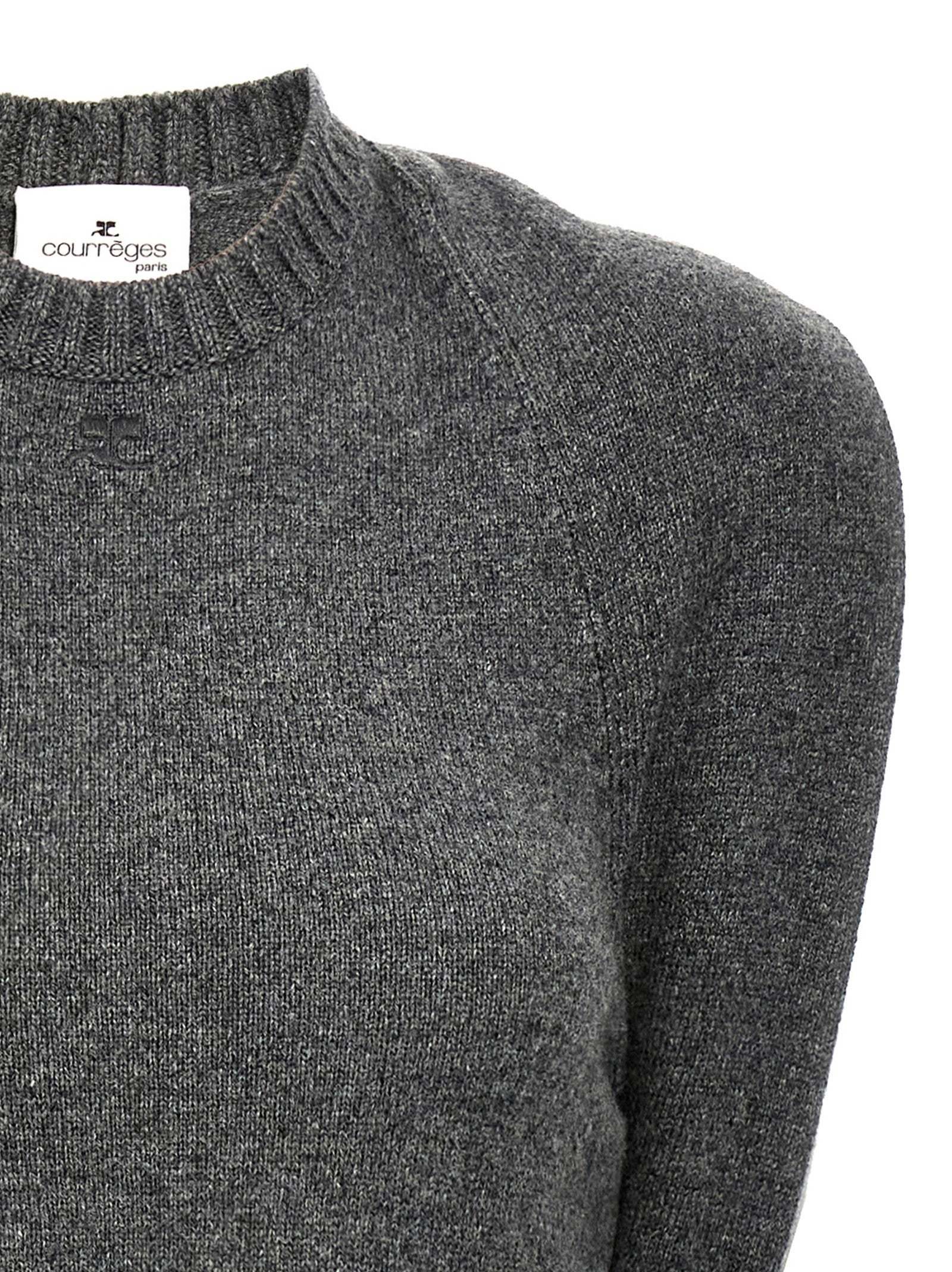 courrèges Over the Shoulder Drapè Dress Grey