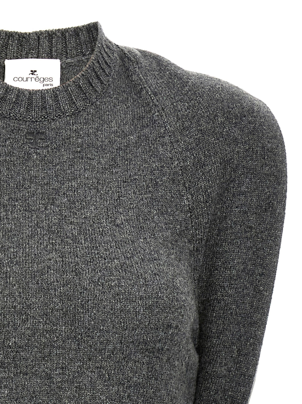courrèges Over the Shoulder Drapè Dress Grey, view 3
