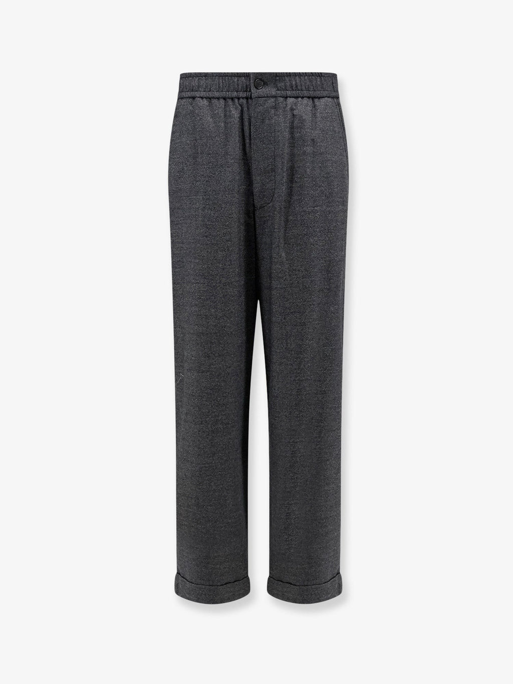 Giorgio Armani Men's Over Virgin Wool and Cashmere Trousers Black