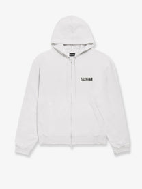 Balenciaga Men's Over Zip up Hoodie Cotton Sweatshirt White
