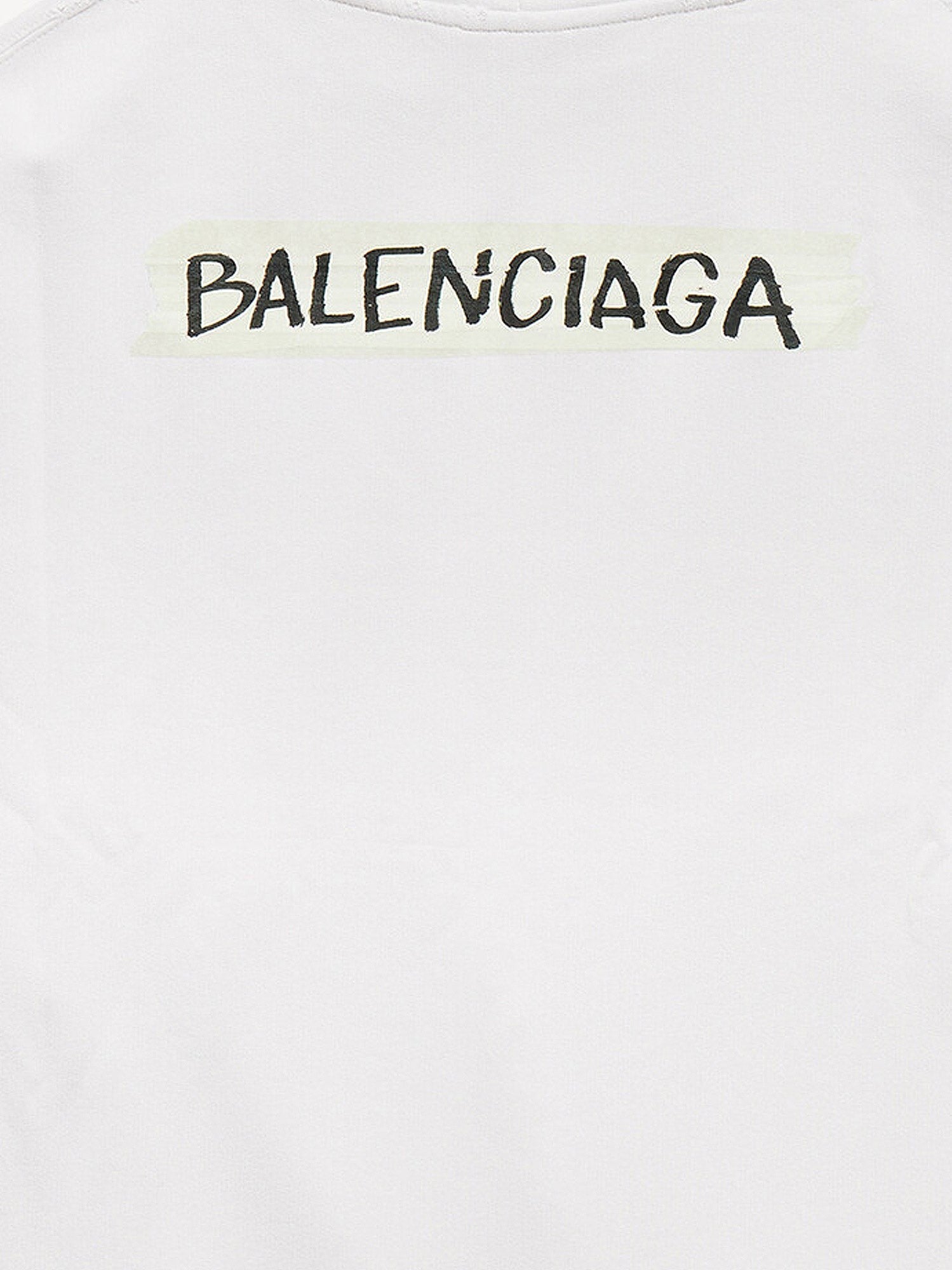 Balenciaga Men's Over Zip up Hoodie Cotton Sweatshirt White