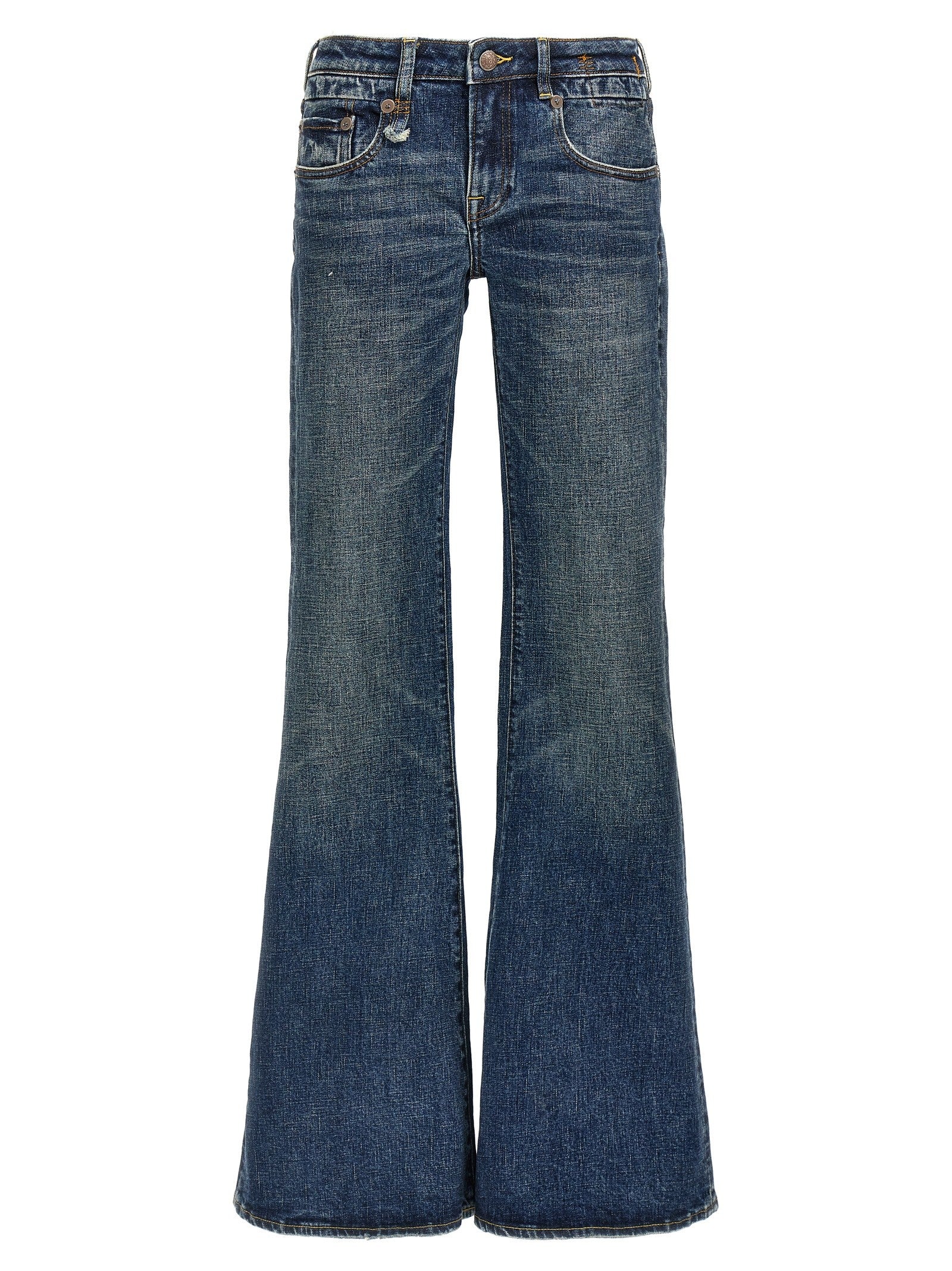 R13 Overflow Boy Flare Jeans Blue