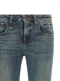 R13 Overflow Boy Flare Jeans Blue