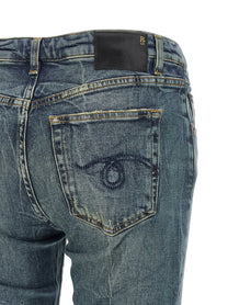 R13 Overflow Boy Flare Jeans Blue