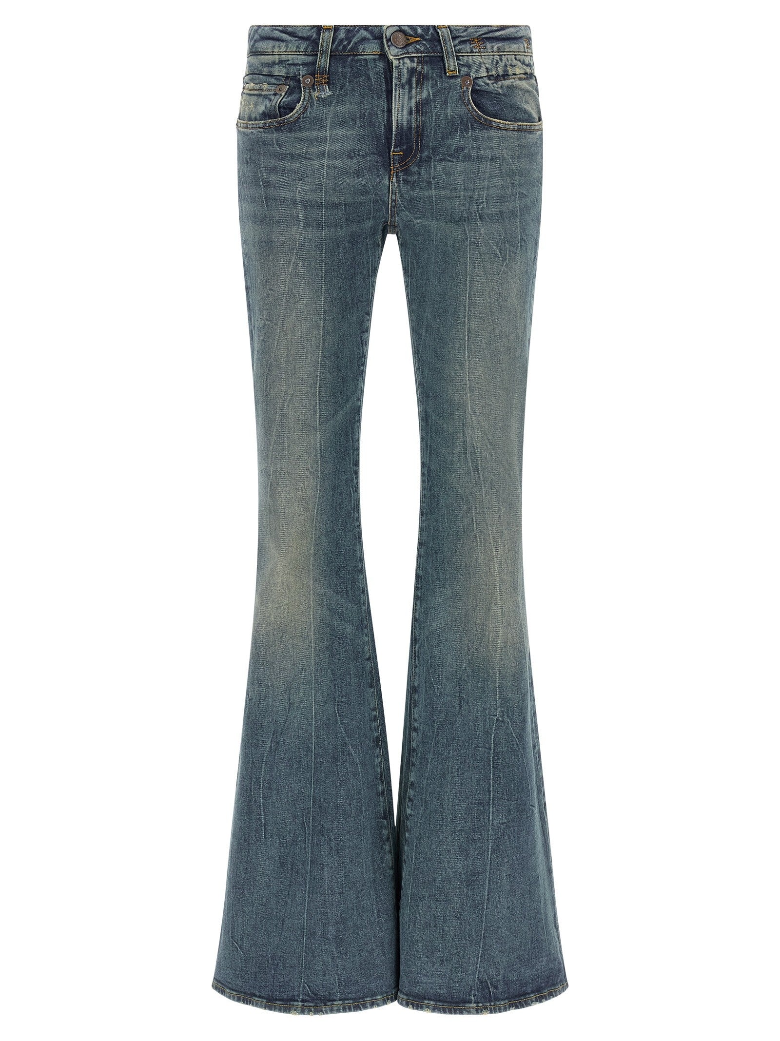 R13 Overflow Boy Flare Jeans Blue