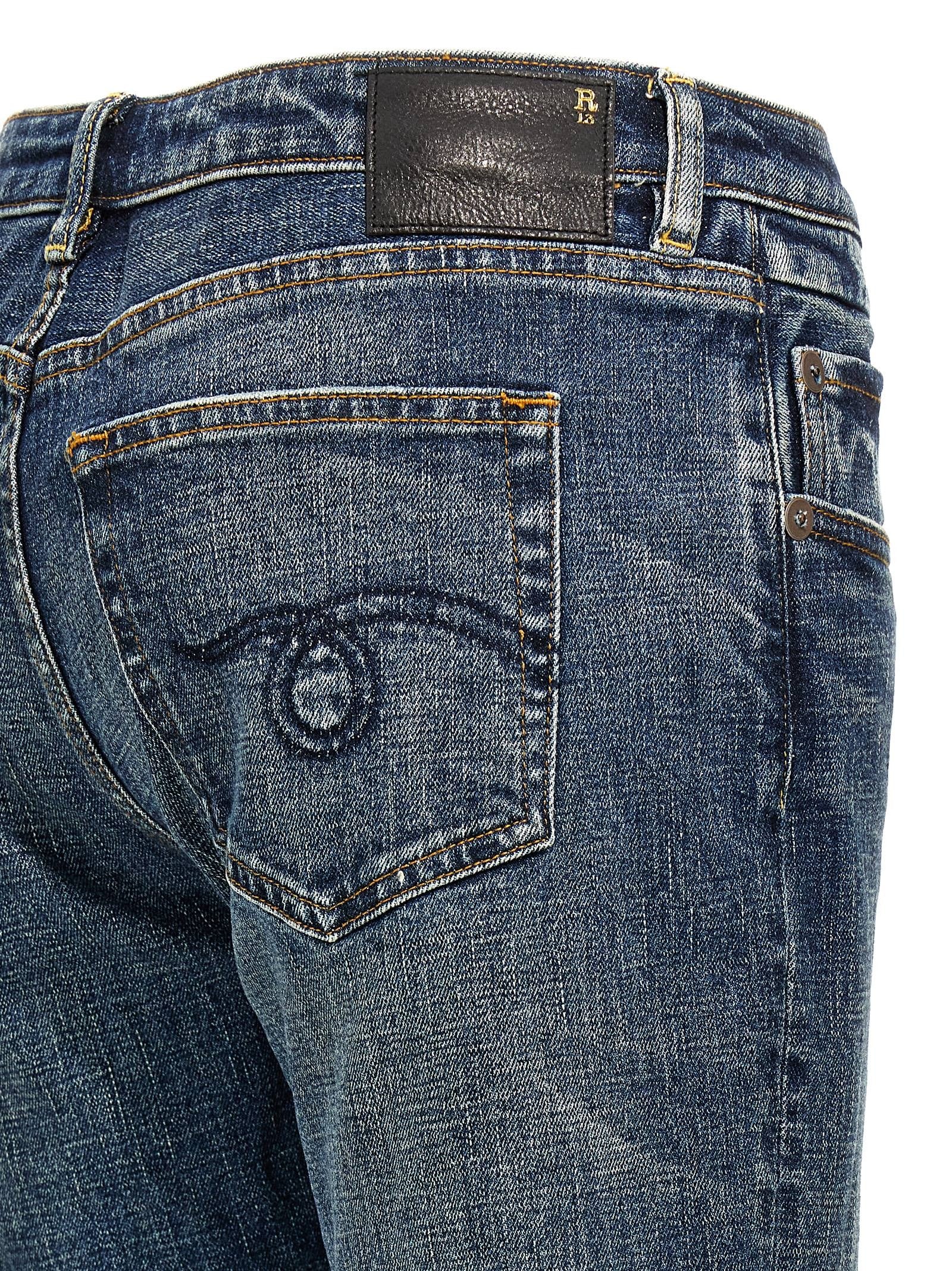 R13 Overflow Boy Flare Jeans Blue