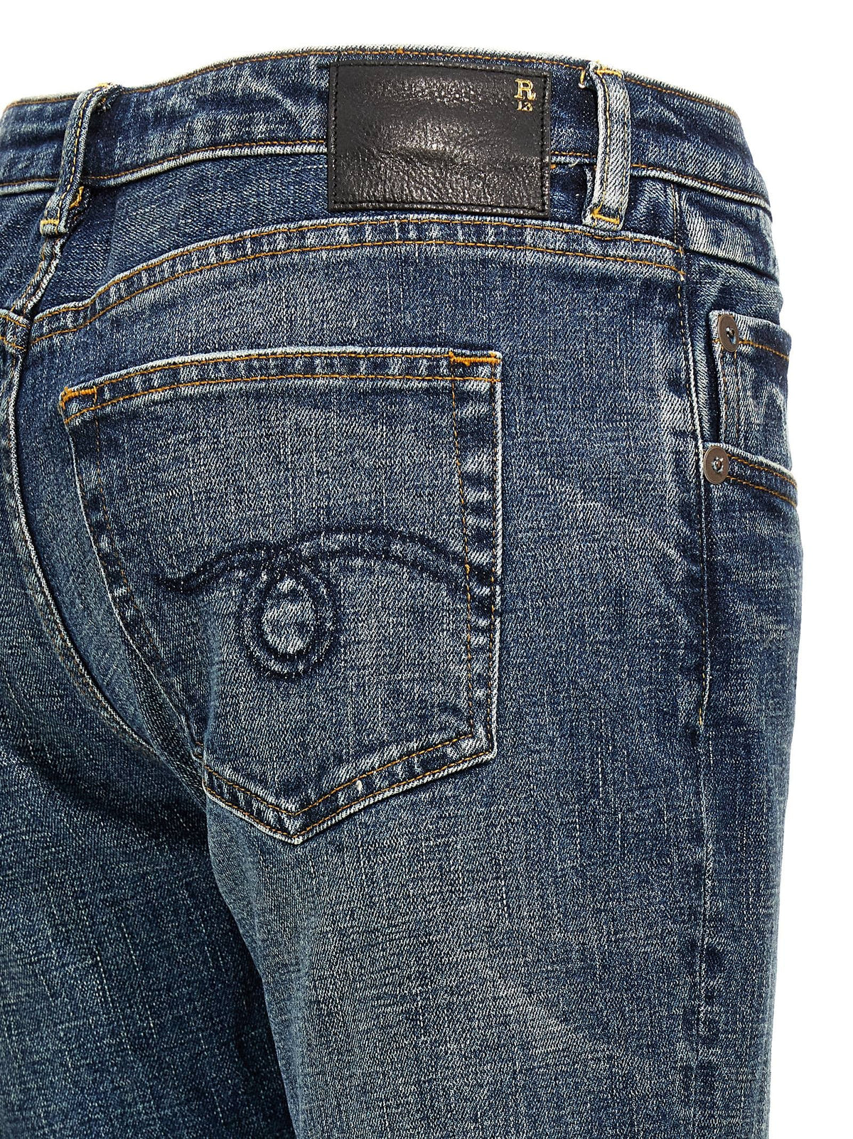 R13 Overflow Boy Flare Jeans Blue, view 4