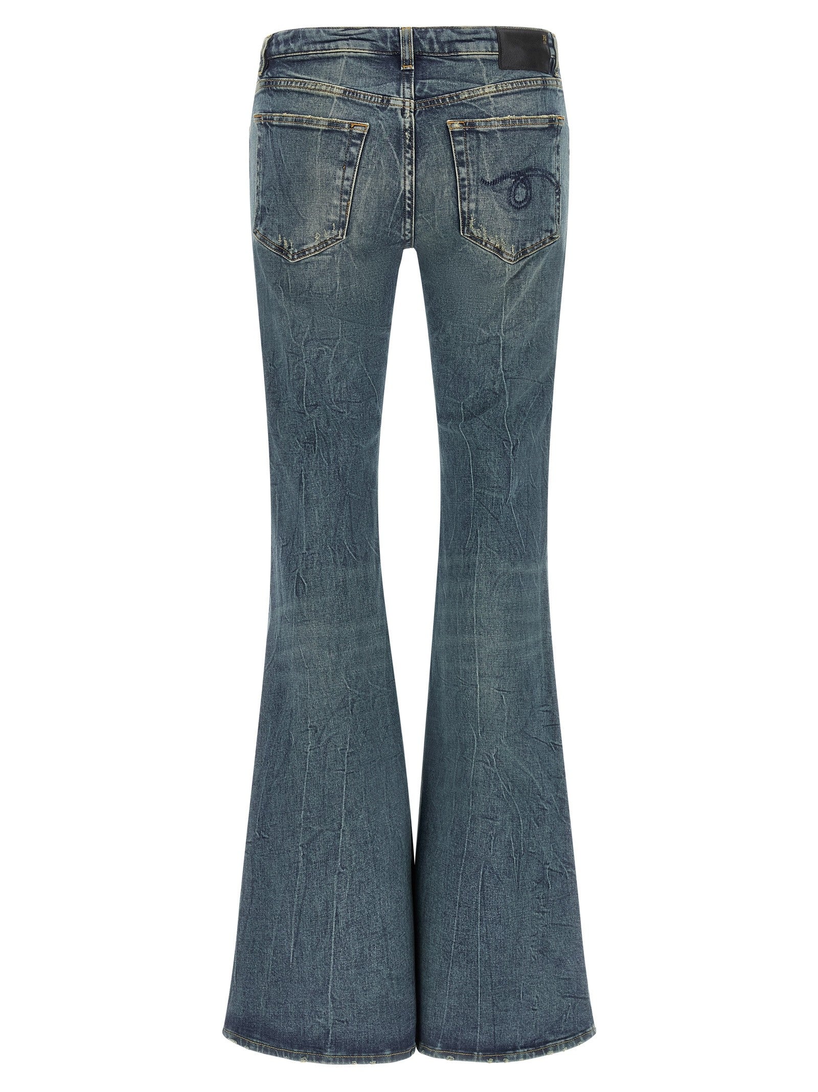 R13 Overflow Boy Flare Jeans Blue