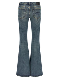R13 Overflow Boy Flare Jeans Blue