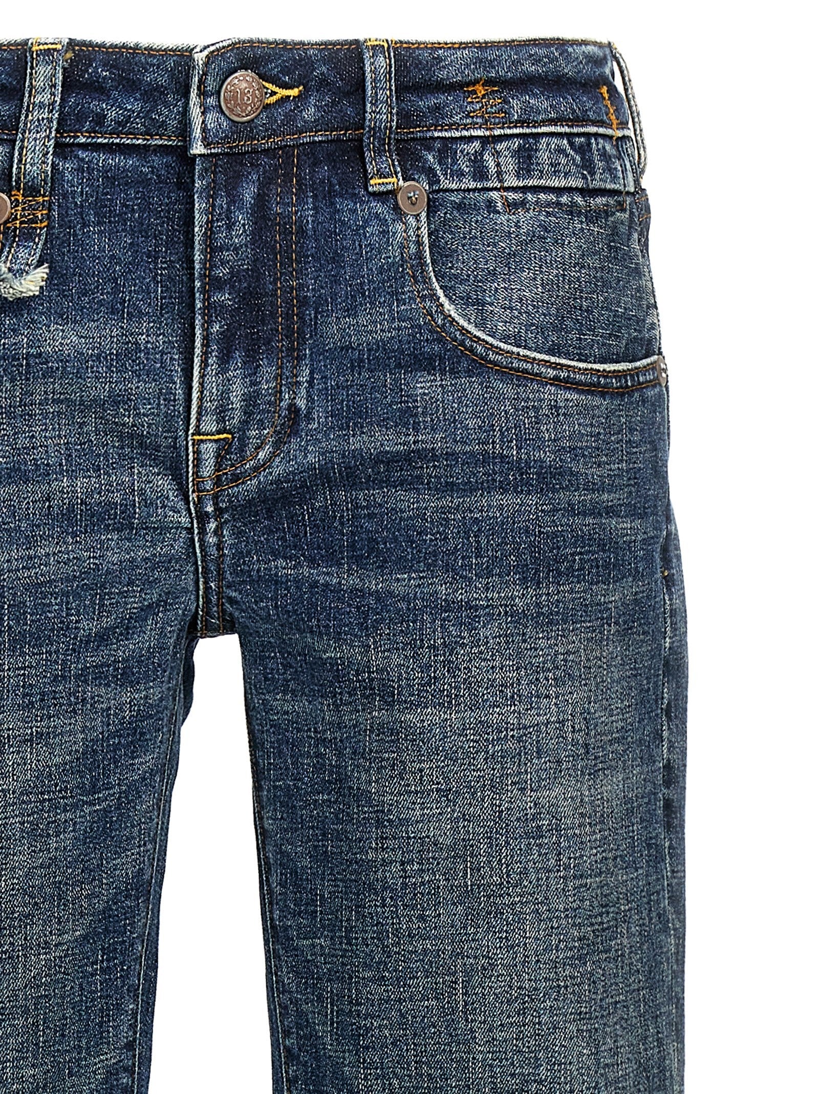 R13 Overflow Boy Flare Jeans Blue