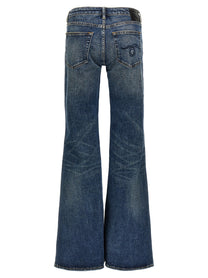 R13 Overflow Boy Flare Jeans Blue