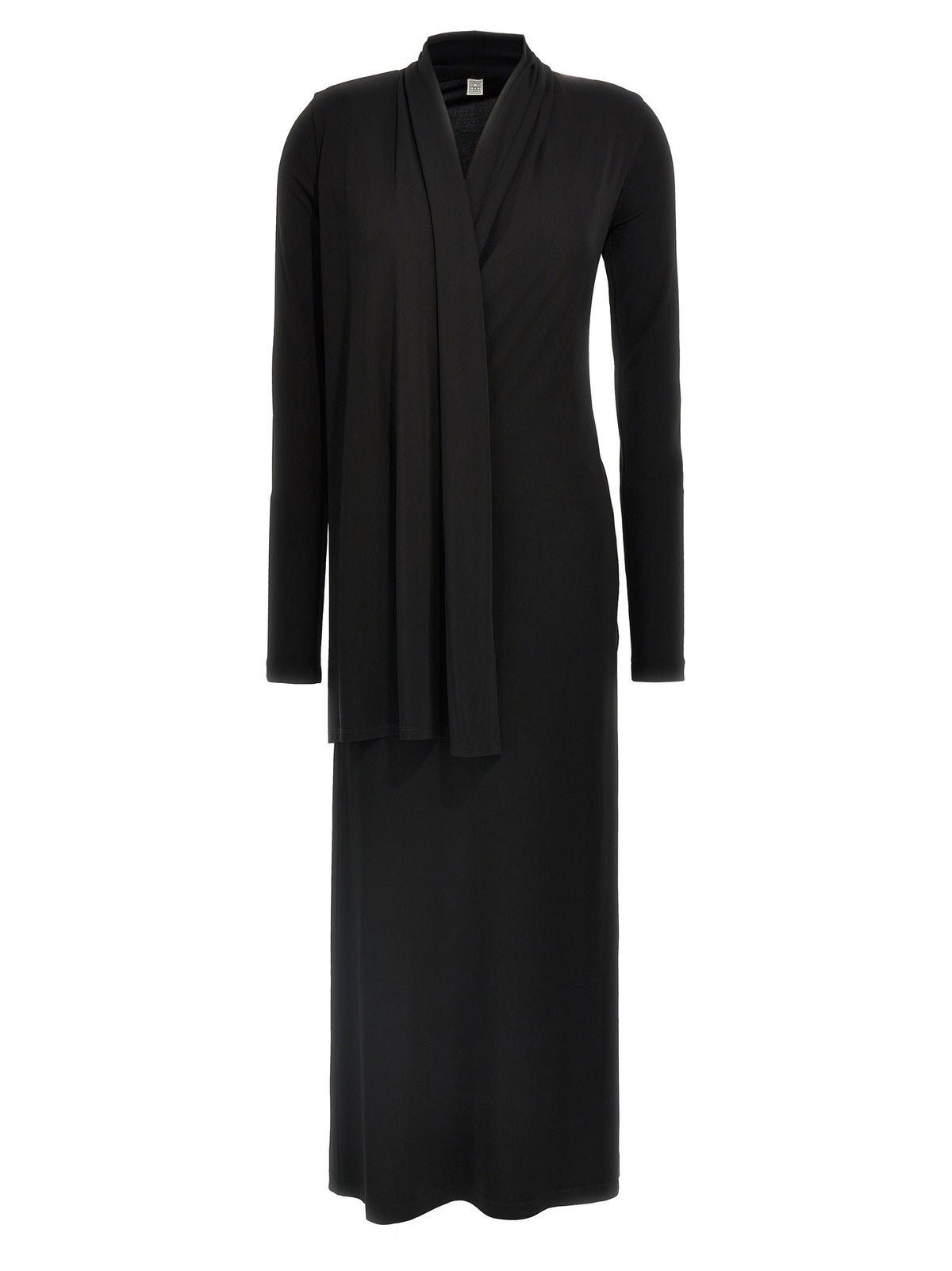 Toteme Overlapped Jersey Dress Black