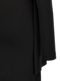 Toteme Overlapped Jersey Dress Black, view 4