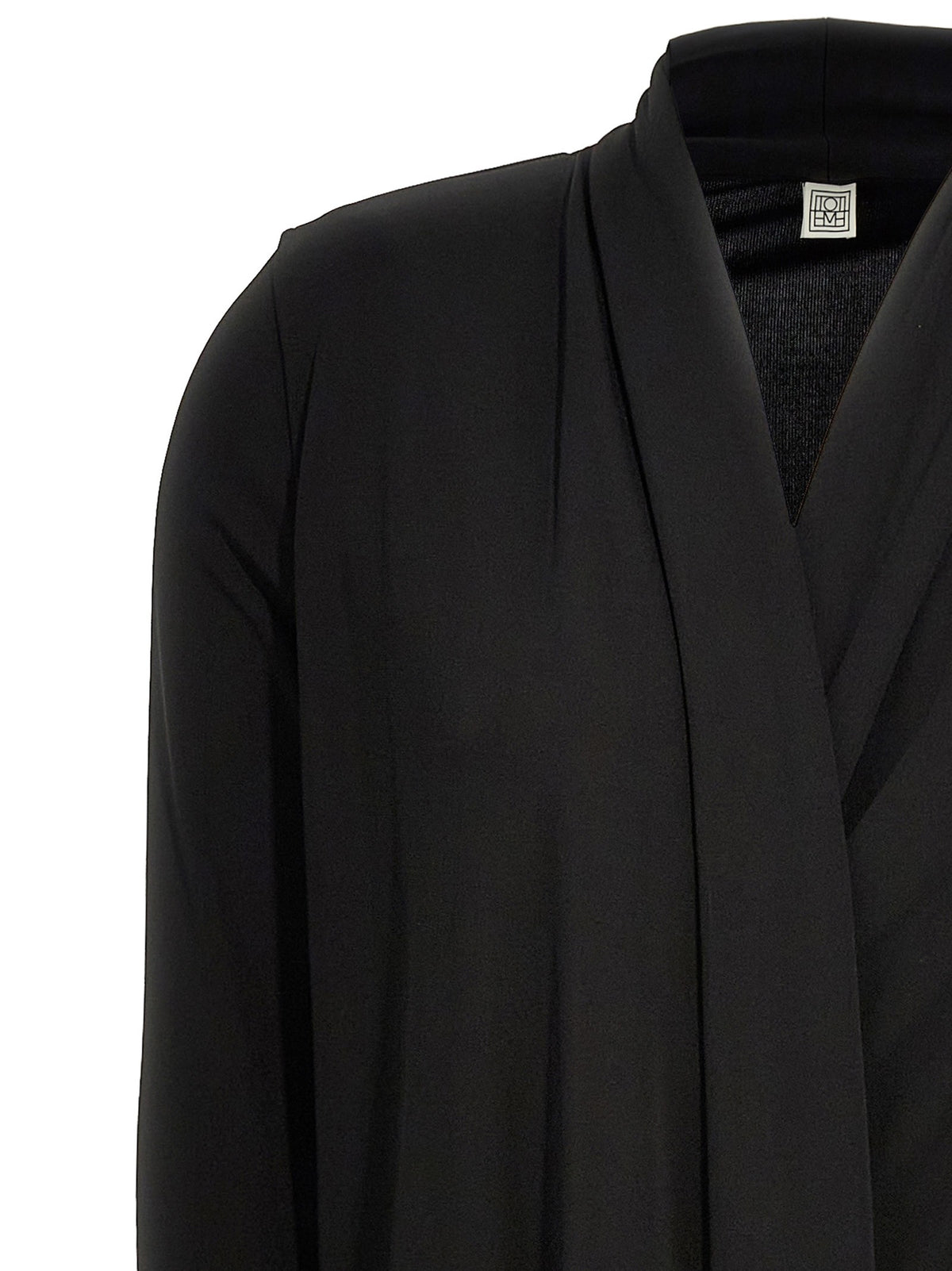 Toteme Overlapped Jersey Dress Black, view 3