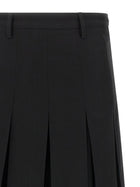 MM6 Maison Margiela Overlapping Pleated Skirt Black, view 3