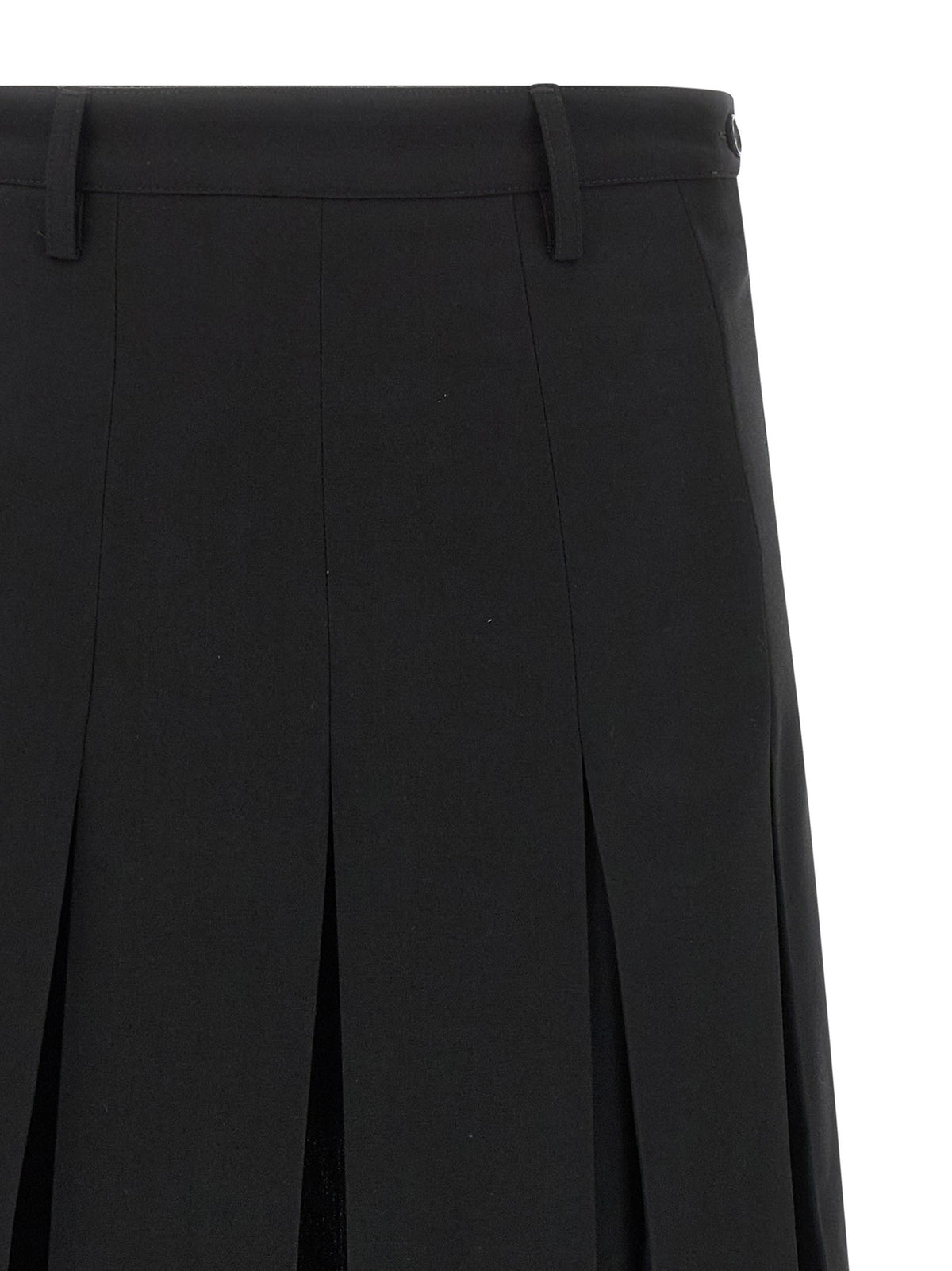 MM6 Maison Margiela Overlapping Pleated Skirt Black, view 3