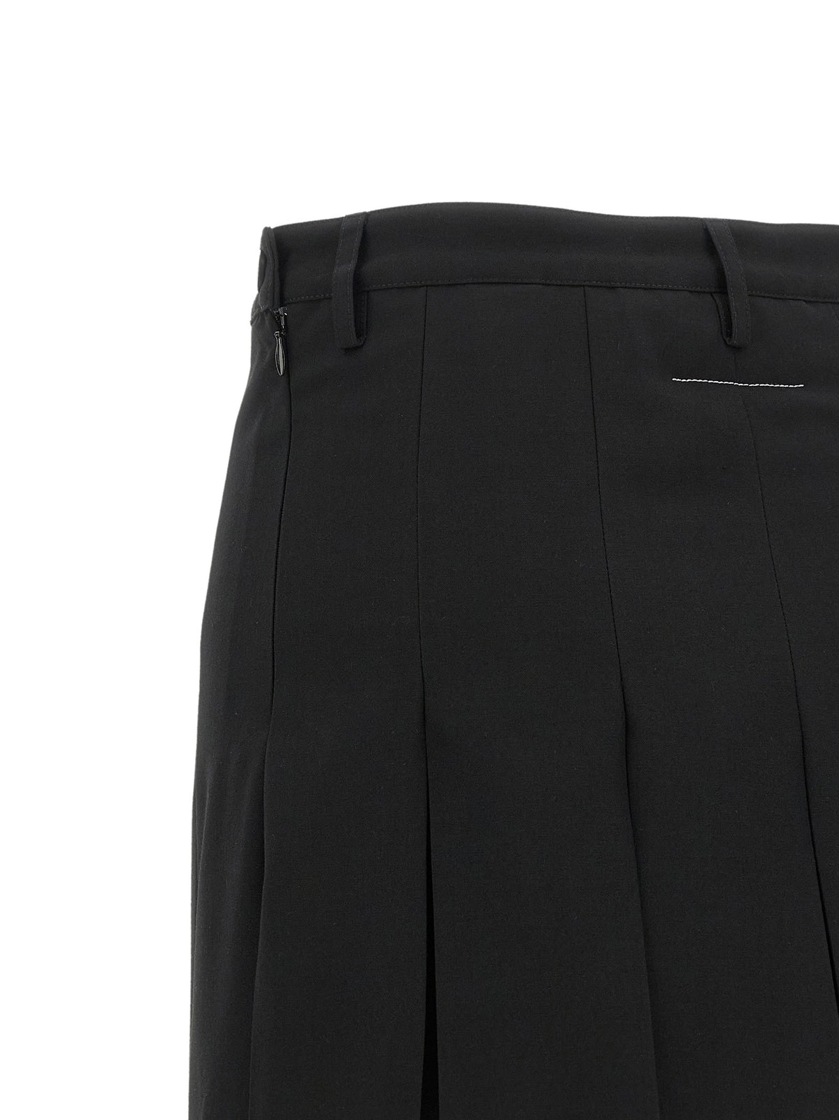 MM6 Maison Margiela Overlapping Pleated Skirt Black, view 4