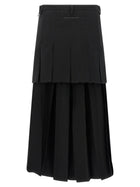 MM6 Maison Margiela Overlapping Pleated Skirt Black, view 2