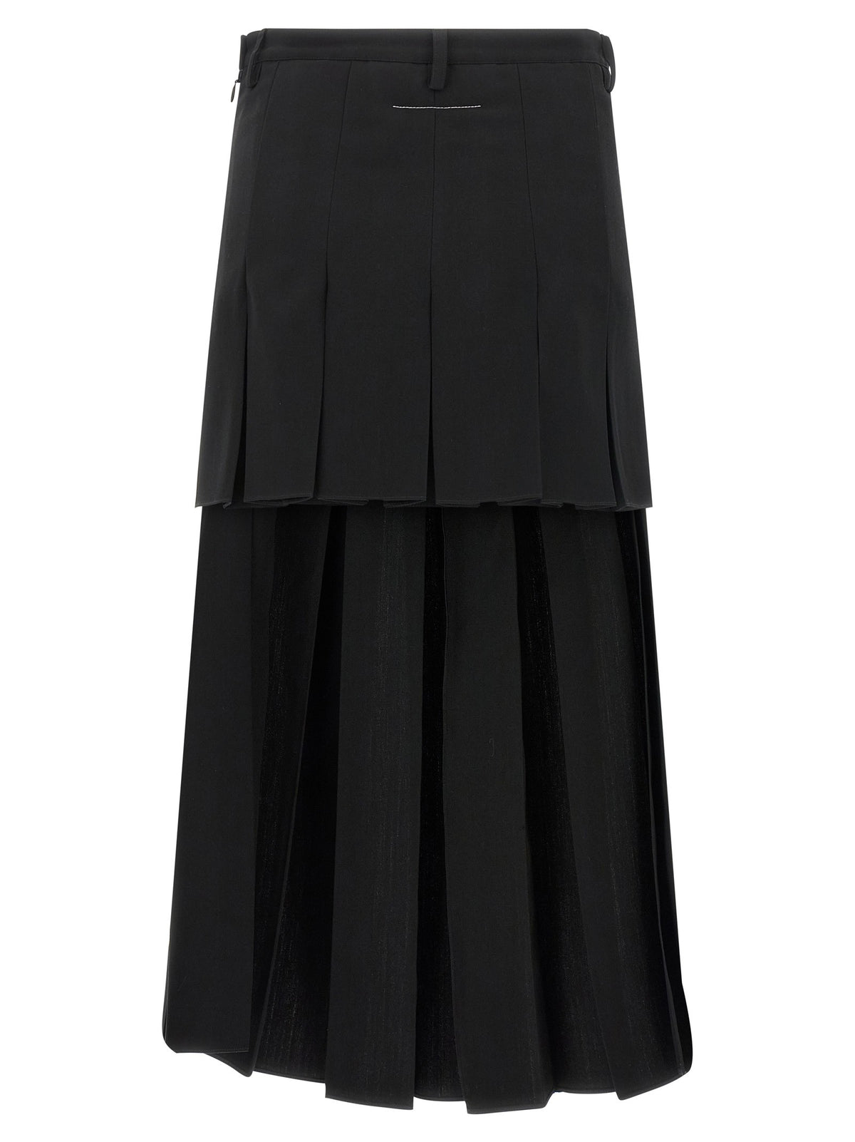 MM6 Maison Margiela Overlapping Pleated Skirt Black, view 2