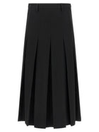MM6 Maison Margiela Overlapping Pleated Skirt Black