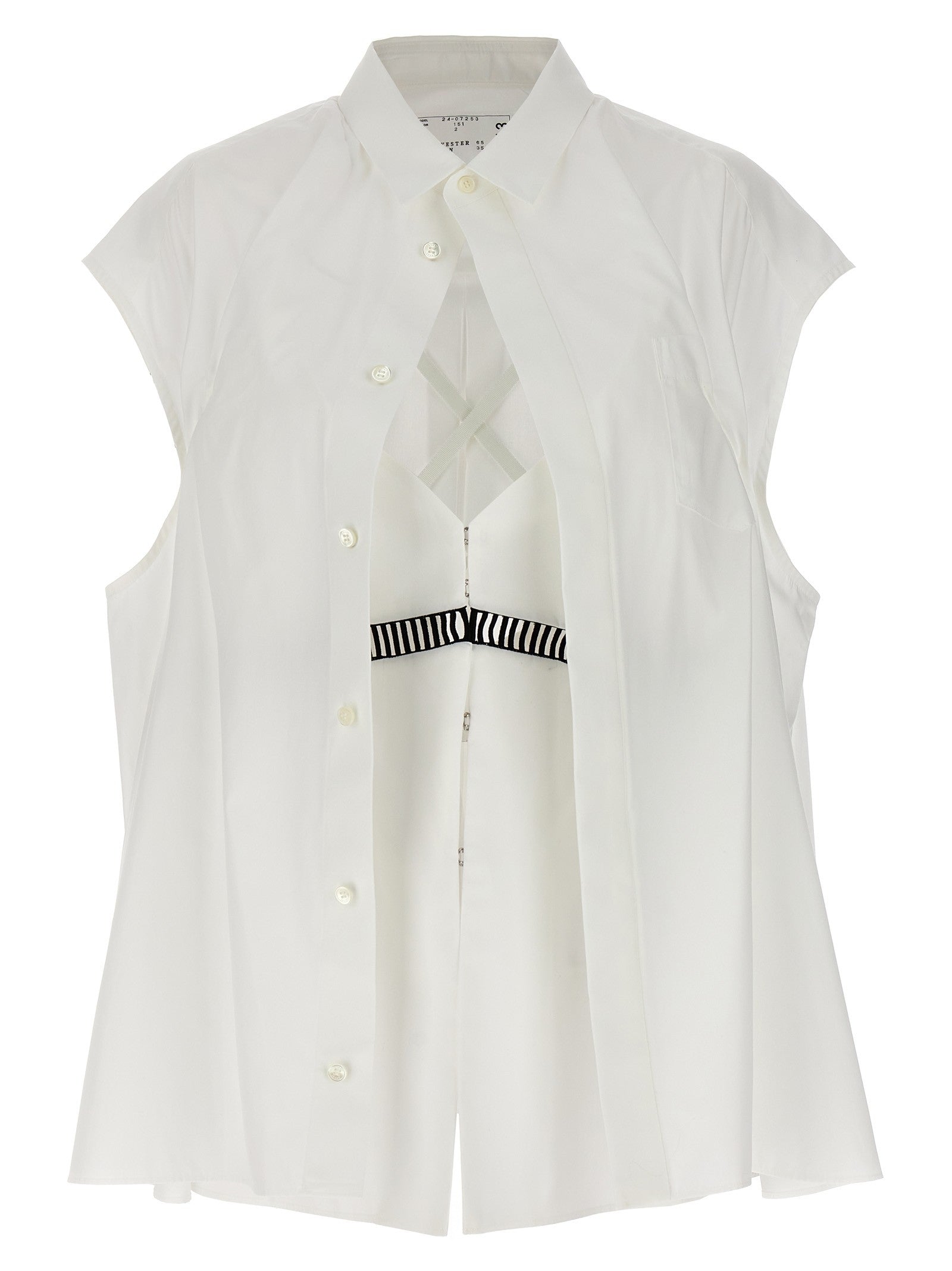 Sacai Overlay Shirt White
