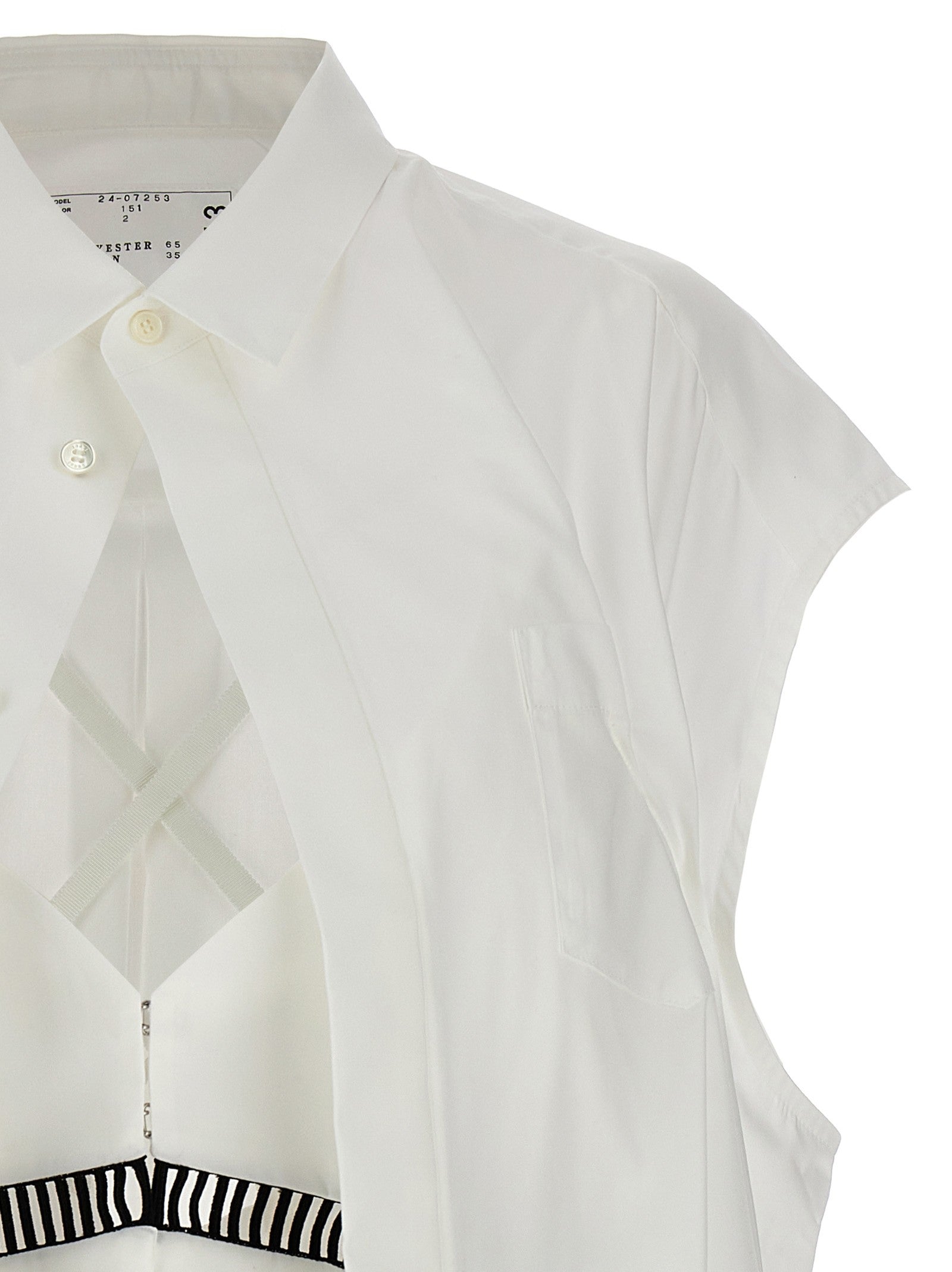 Sacai Overlay Shirt White