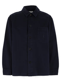 Saint Laurent Men's Overshirt Cassandre Blue