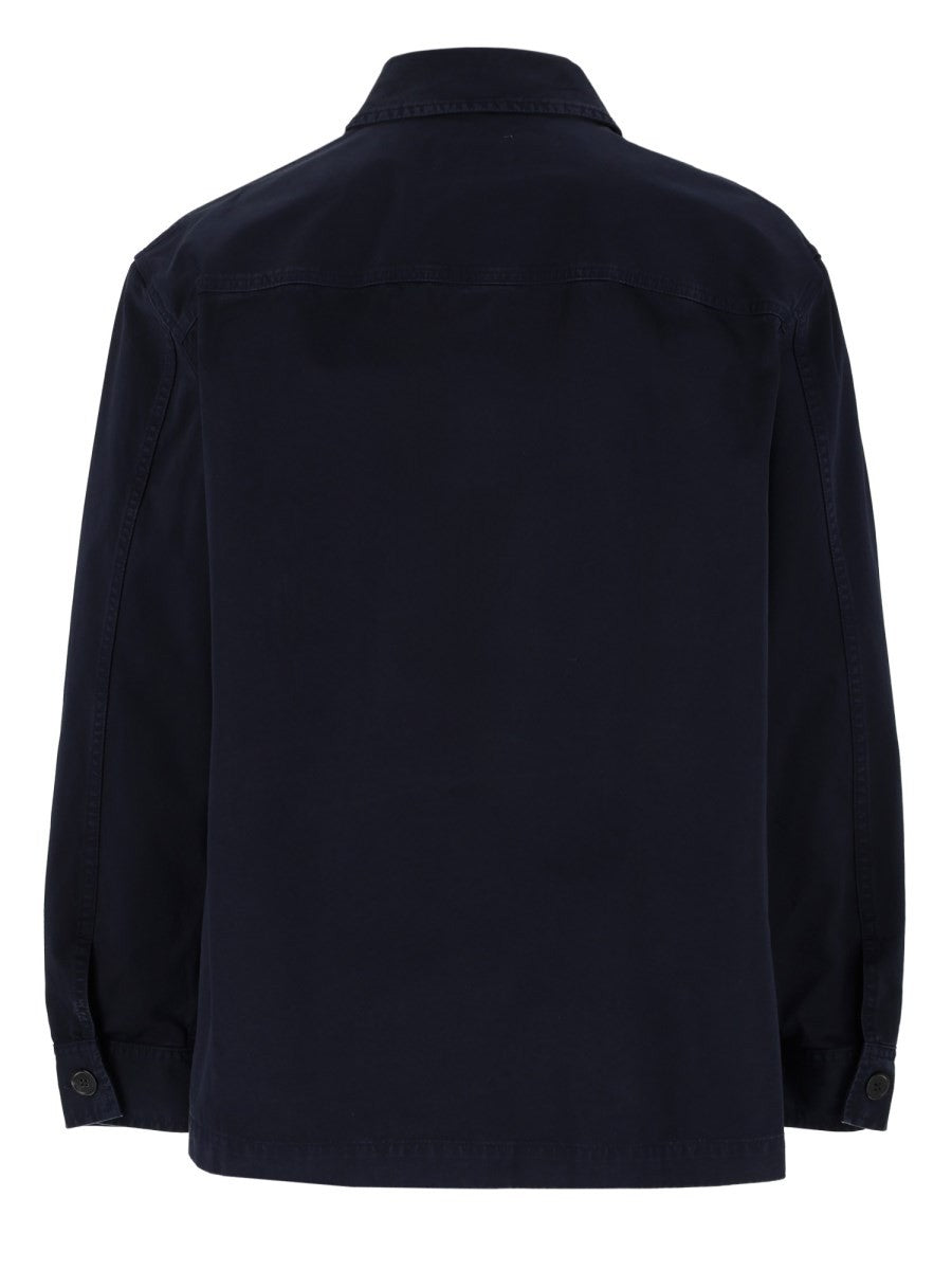 Saint Laurent Men's Overshirt Cassandre Blue