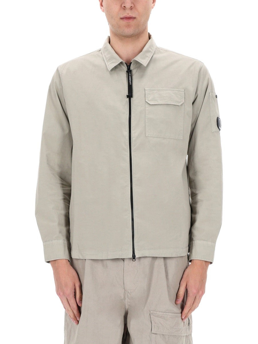 C.P. Company Men's Overshirt Con Zip Grey
