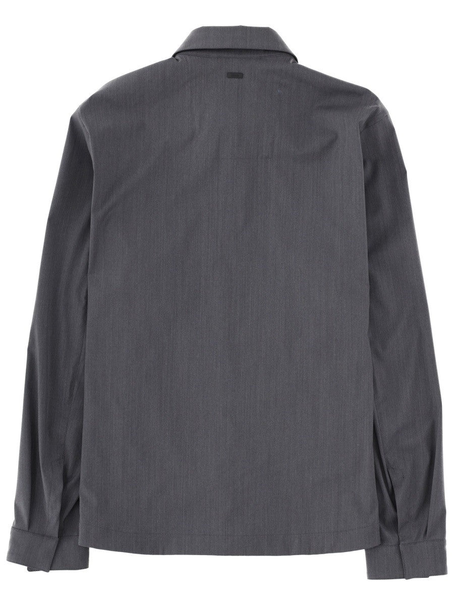 Herno Men's Overshirt in Misto Lana Grey