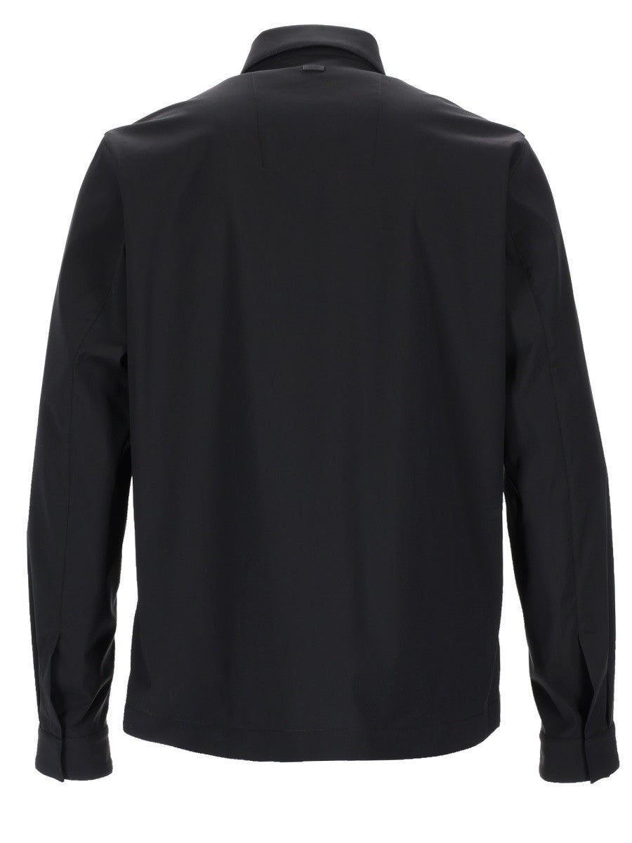 Herno Men's Overshirt in Misto Lana Black