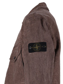Stone Island Men's Overshirt in Velluto Coste Brown
