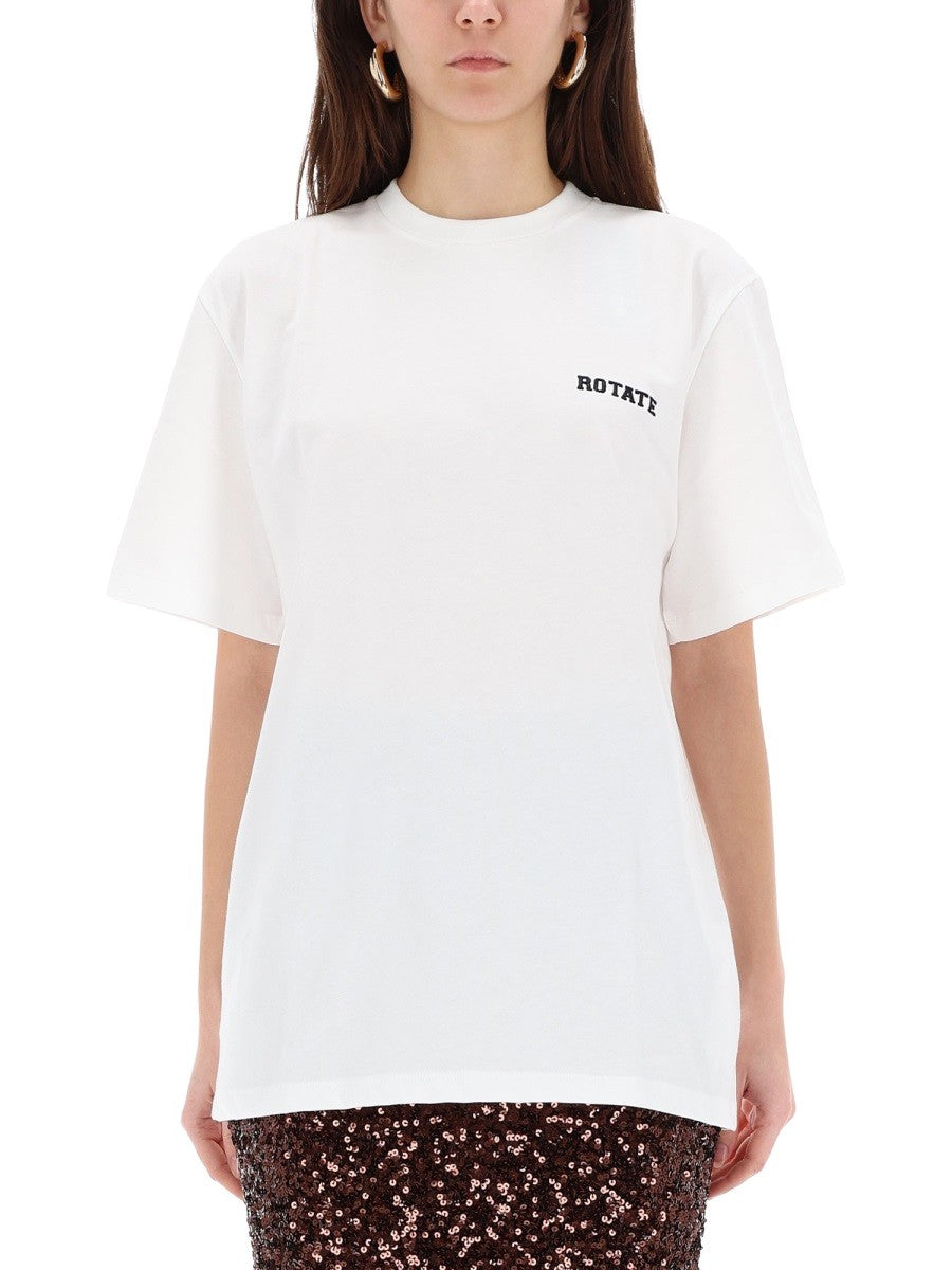 ROTATE Birger Christensen Women's Oversize Fit Shirt White