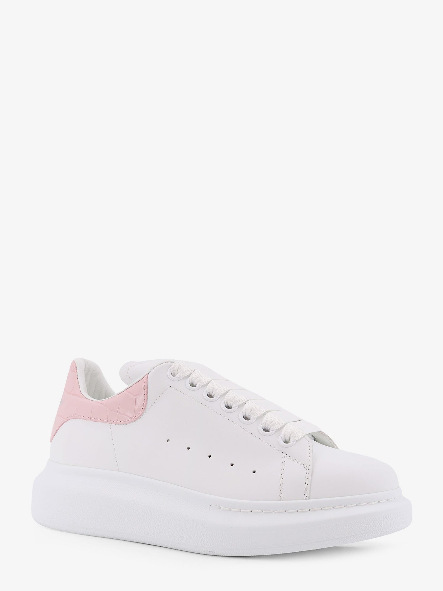 Alexander McQueen Women's Oversize Leather Sneakers Blue