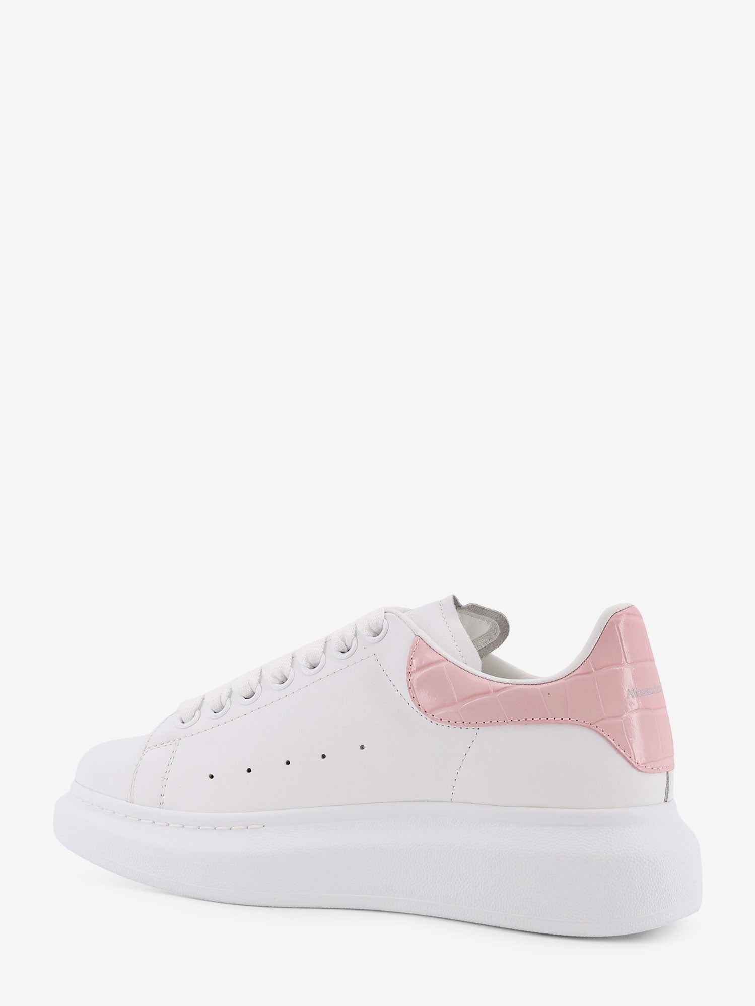 Alexander McQueen Women's Oversize Leather Sneakers Blue